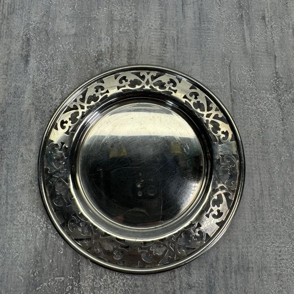 Vtg Roden Brother Sterling Silver Ashtray With Glass Insert 53 Grams 1.9 Fl Oz - Picture 8 of 11
